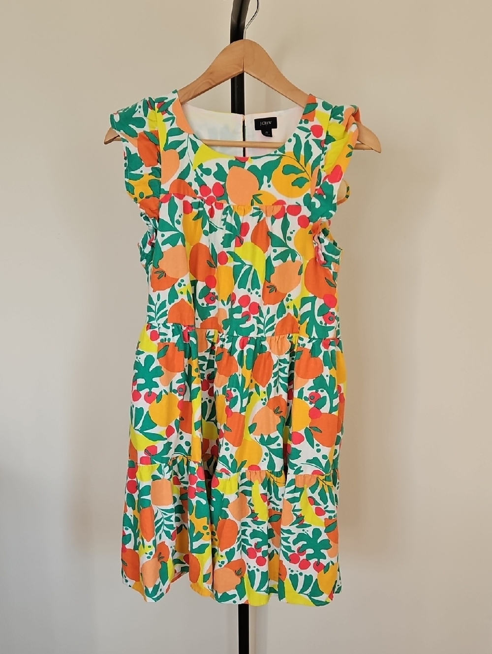 J. Crew Multicolor Floral Tiered  Dress